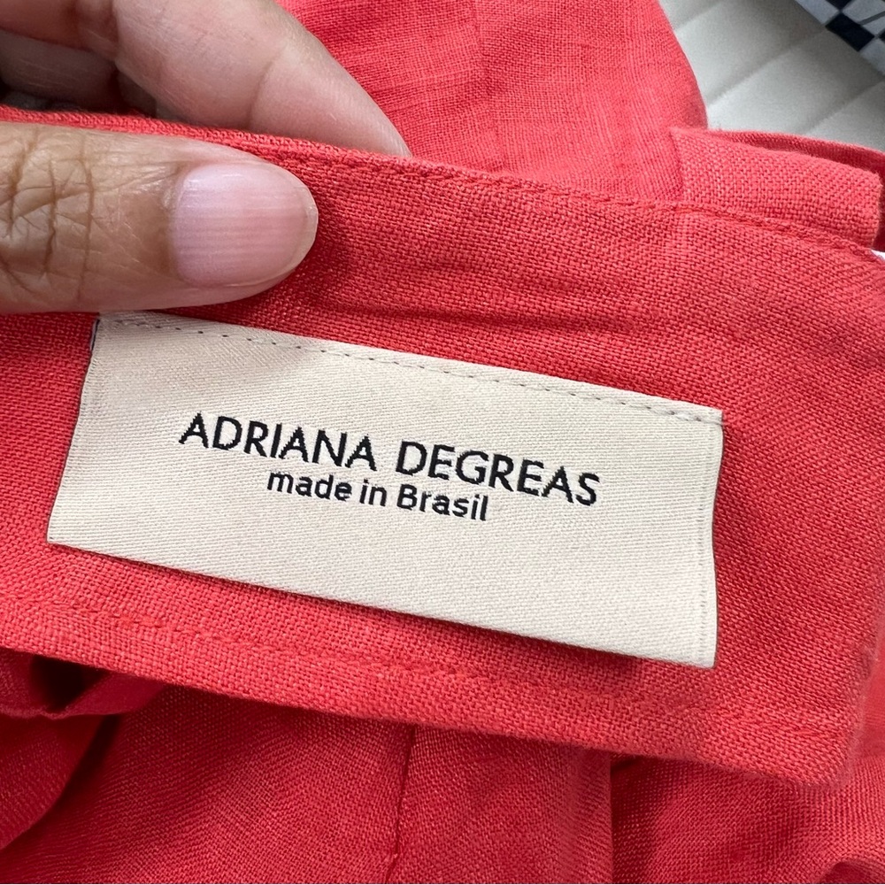 Adriana Degreas Cherry Bomb Red Solid Long Dress with Straps Size L - Picture 13 of 16